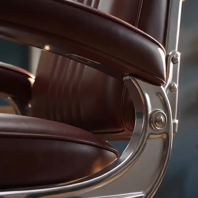 Vintage leather and chrome barber chair